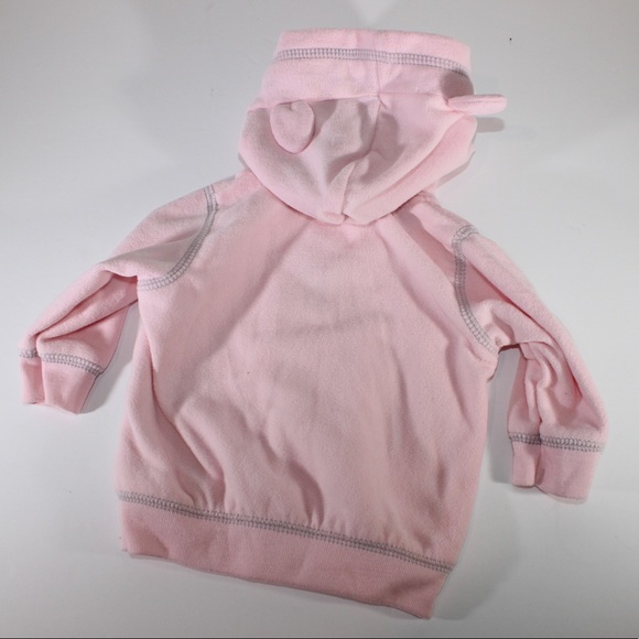CARTERS Fleece Full Zip Coat Jacket Zebra Pink 3M - Picture 2 of 6